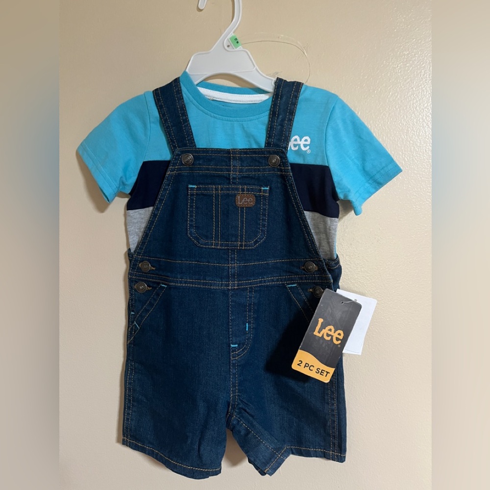 Lee Kids Blue and Navy Overall Set